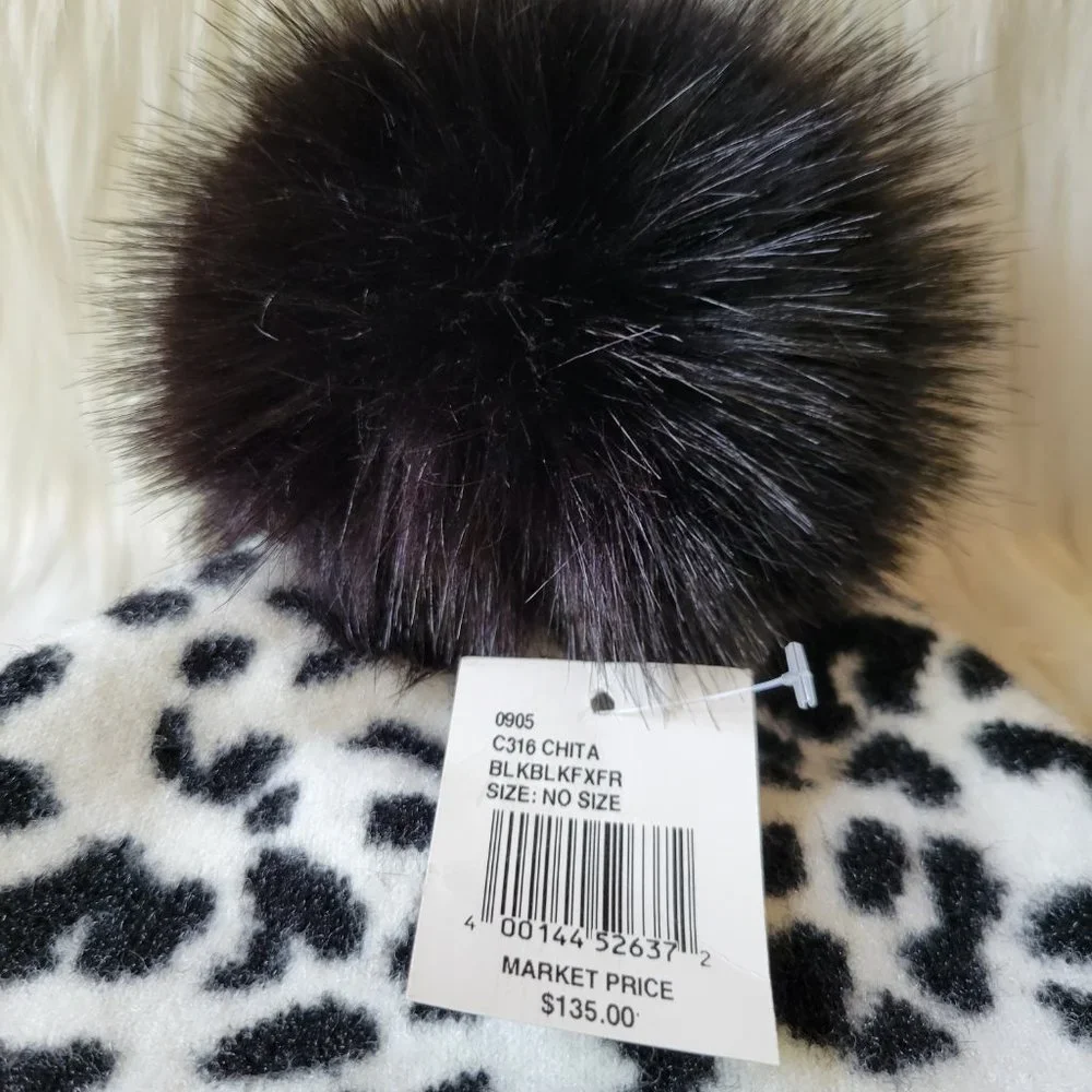 Furlux Snow Leopard Pom Pom Hat